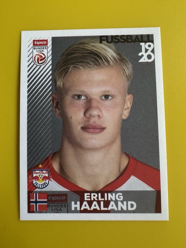 2019 Panini ERLING HAALAND #32 RC Rookie Fussball Bundesliga Sticker Amazing A