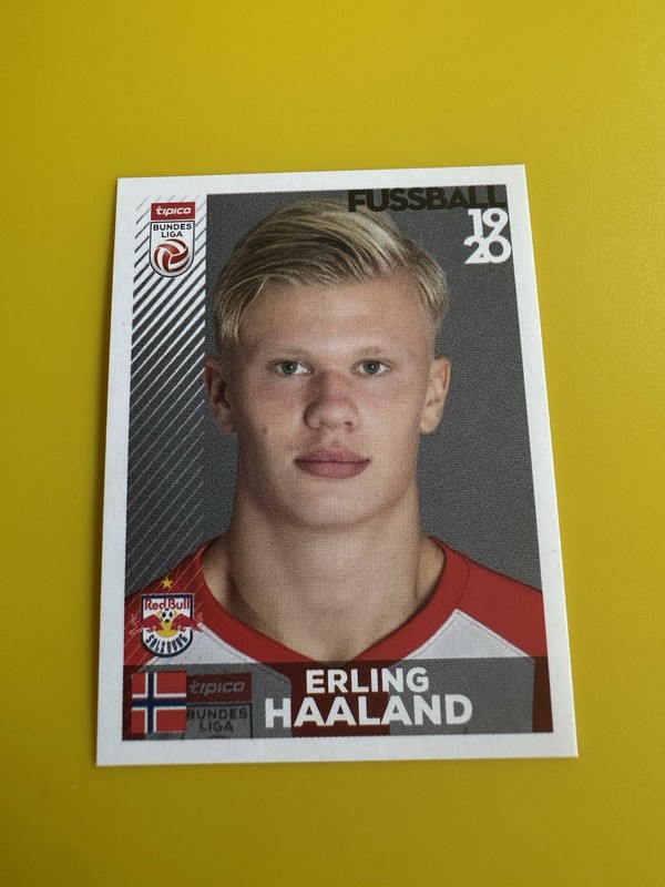 2019 Panini ERLING HAALAND #32 RC Rookie Fussball Bundesliga Sticker Amazing A view 2