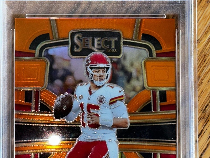 Patrick Mahomes 2023 Panini Select Orange Prizm # 24/49 PSA 9 GEM MINT Chiefs 🔥 view 2