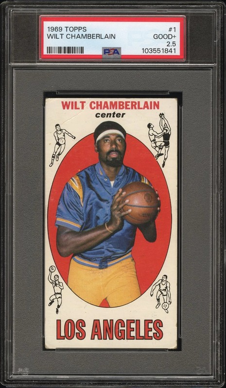1969 Topps Wilt Chamberlain #1 PSA 2.5