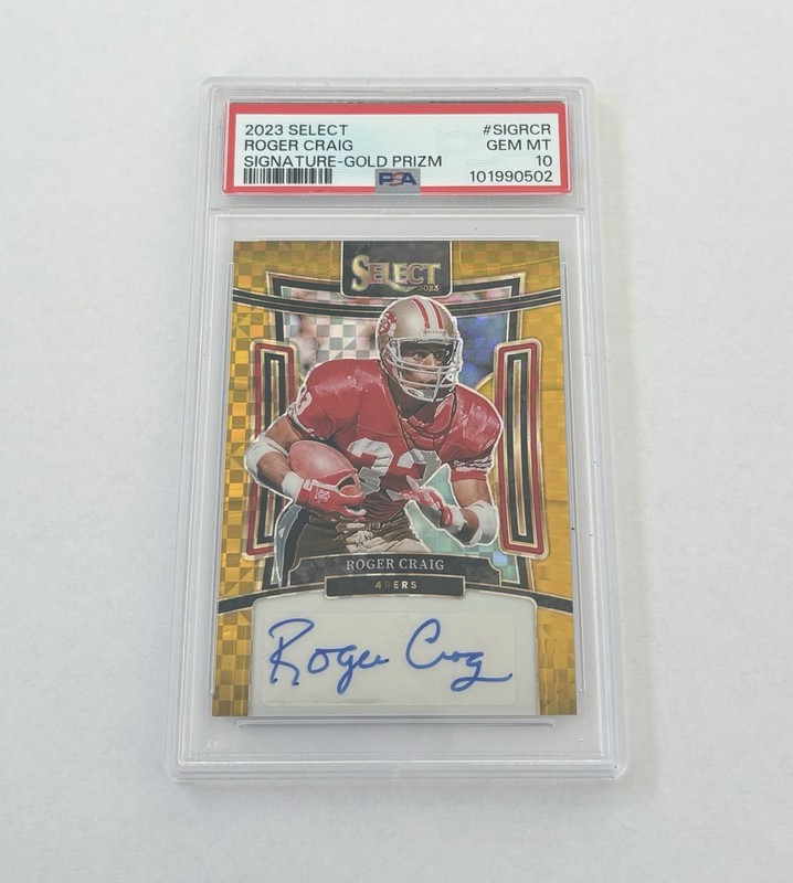 ROGER GRAIG 2023 SELECT GOLD PRIZM AUTO # 07/10 GEM MINT PSA 10 49ers