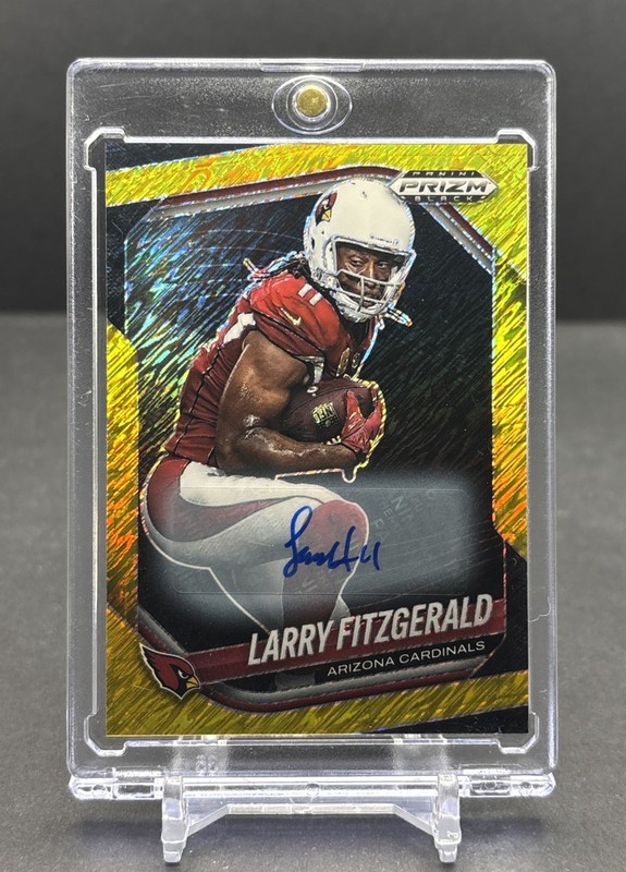 2025 PANINI PRIZM BLACK #3 Larry Fitzgerald Cardinals Gold Shimmer Auto /10 FOTL