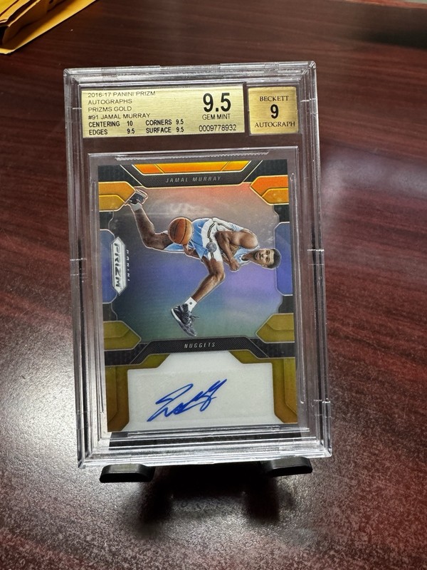 2016-17 Panini Prizm Jamal Murray Prizm Gold Auto #91 4/10 view 2