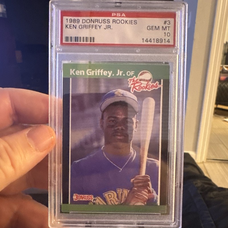 1989 Donruss The Rookies #3 Ken Griffey Jr RC PSA 10 HOF Mariners