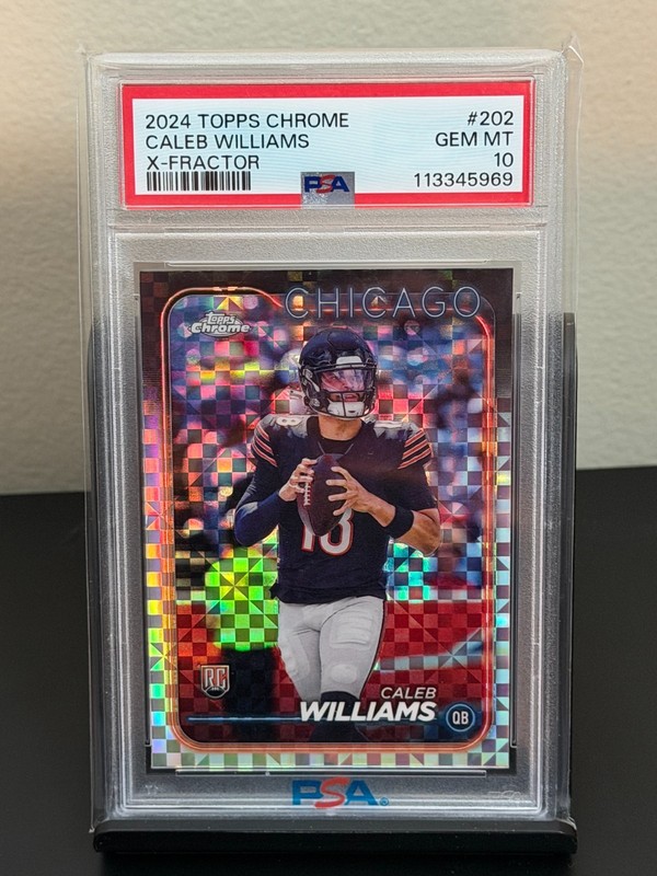 2024 Topps Chrome Caleb Williams #202 X-Fractor PSA 10 GEM Bears Rookie RC