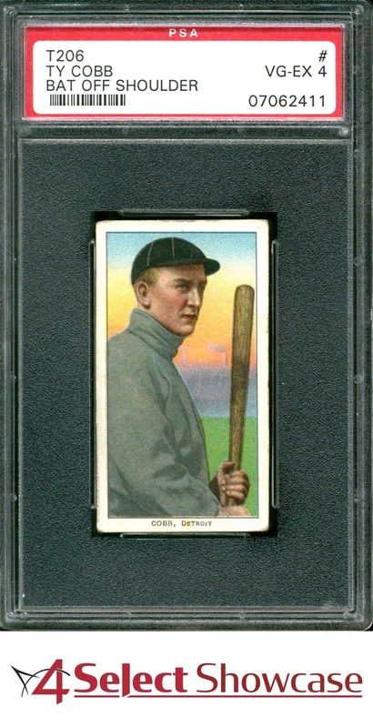 1909-11 T206 PIEDMONT  TY COBB HOF BAT OFF SHOULDER PSA 4