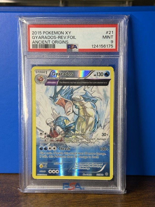 2015 Pokemon XY Ancient Origins #21 Gyarados Reverse Foil PSA 9