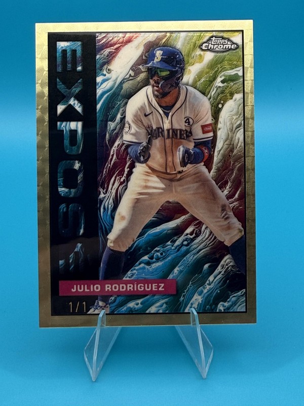 2025 Topps Chrome Update #TCE-54 Julio Rodríguez Exposé SuperFractors #/1