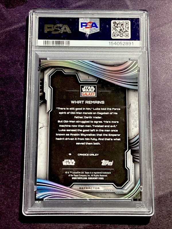 2025 Topps Chrome Star Wars Galaxy #1 WHAT REMAINS REFRACTOR PSA 10 DARTH VADER view 2