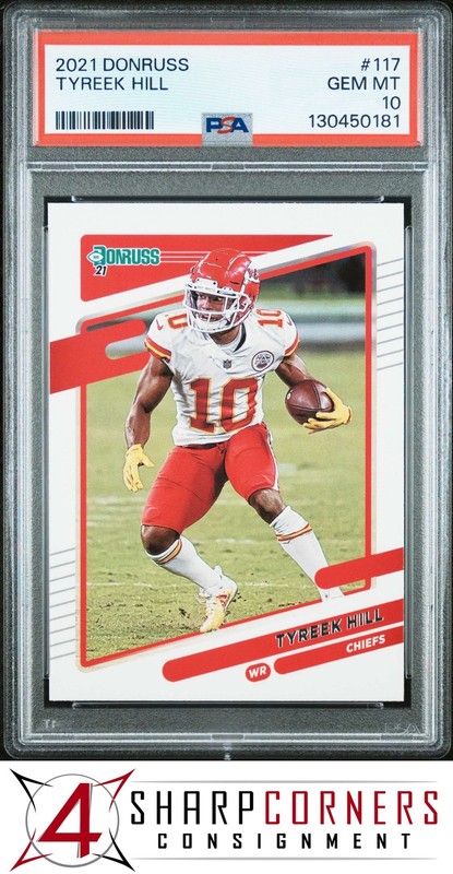 2021 PANINI DONRUSS #117 TYREEK HILL CHIEFS PSA 10