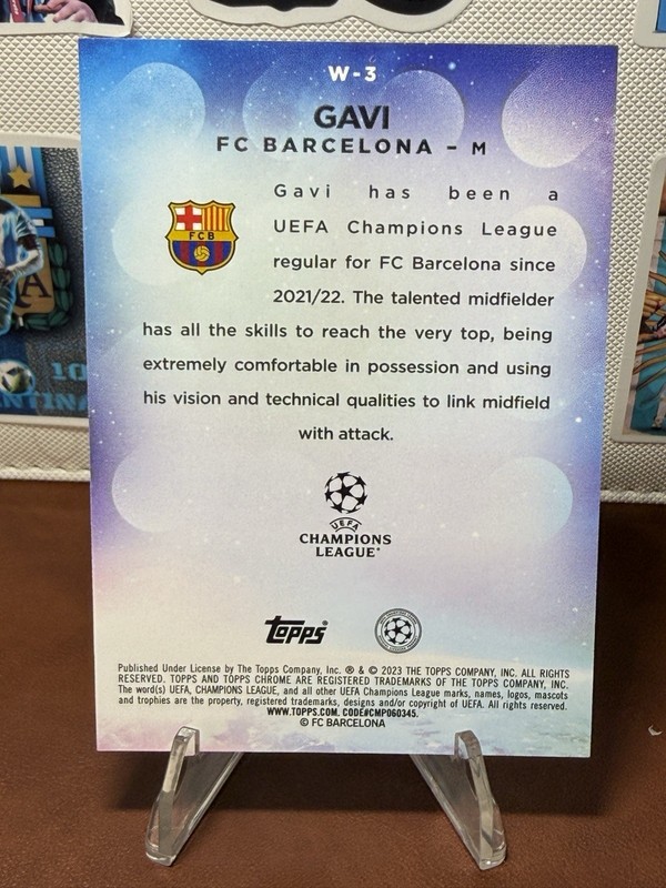 2022-23 Topps Chrome Sapphire UEFA - Wonderkids Gavi Barcelona view 2