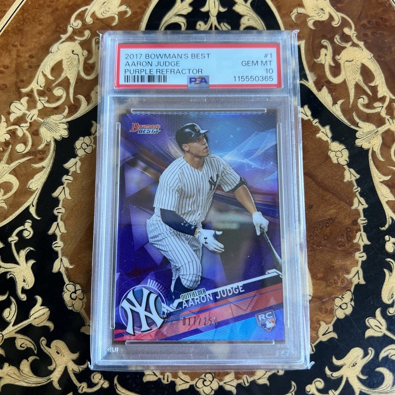 2017 Bowman’s Best Rookie Aaron Judge /250 Purple Refractor #1 PSA 10