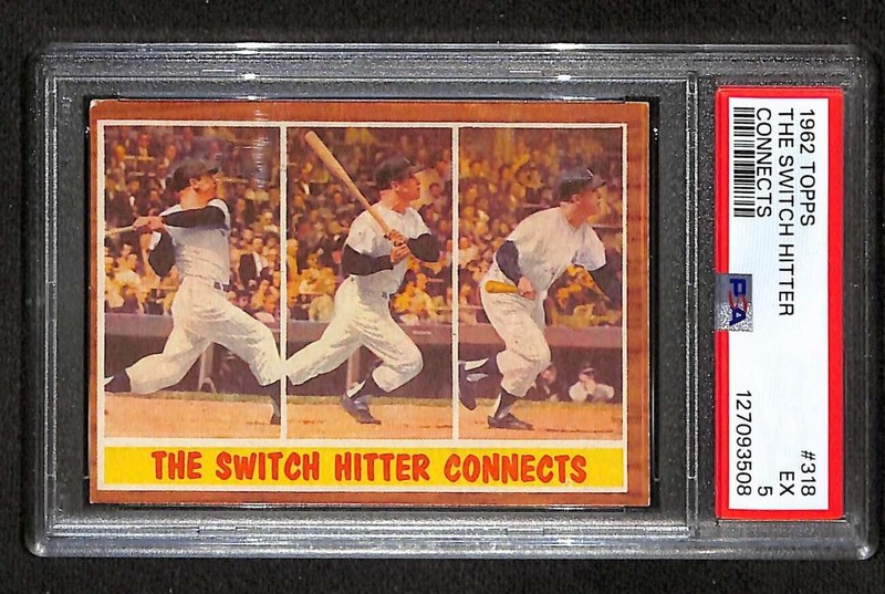 1962 Topps #318 Mickey Mantle HOF IA PSA 5 EX C105003