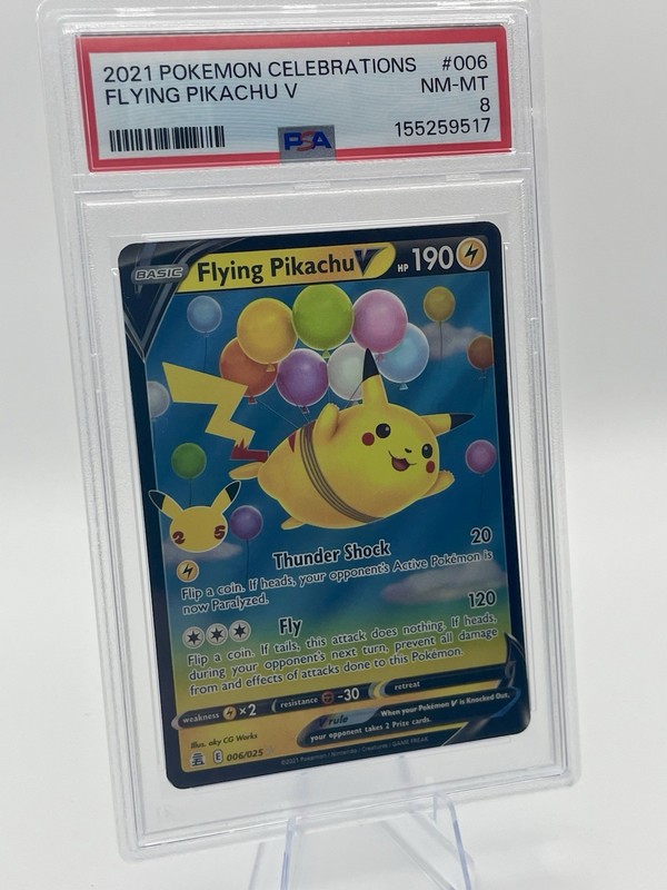 2021 POKEMON CELEBRATIONS #006 FLYING PIKACHU V PSA 8