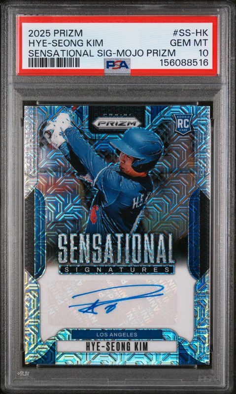2025 Panini Prizm Sensational Signatures Hye Seong Kim #/25 RC Auto PSA 10 POP 2