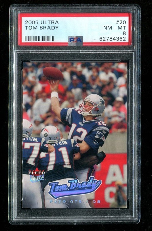 2005 Fleer Ultra #20 Tom Brady PSA 8 NM-MT Patriots~(PL)