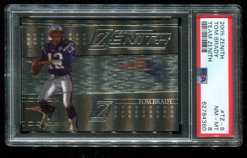 2005 Zenith #TZ-6 Tom Brady Team Zenith PSA 8 NM-MT Patriots~(PL)