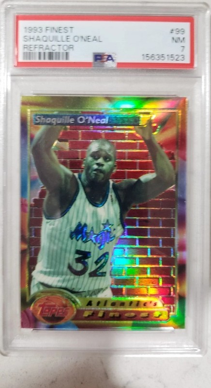 1993-94 Topps Finest Shaquille O'Neal Refractor #99 Magic PSA 7