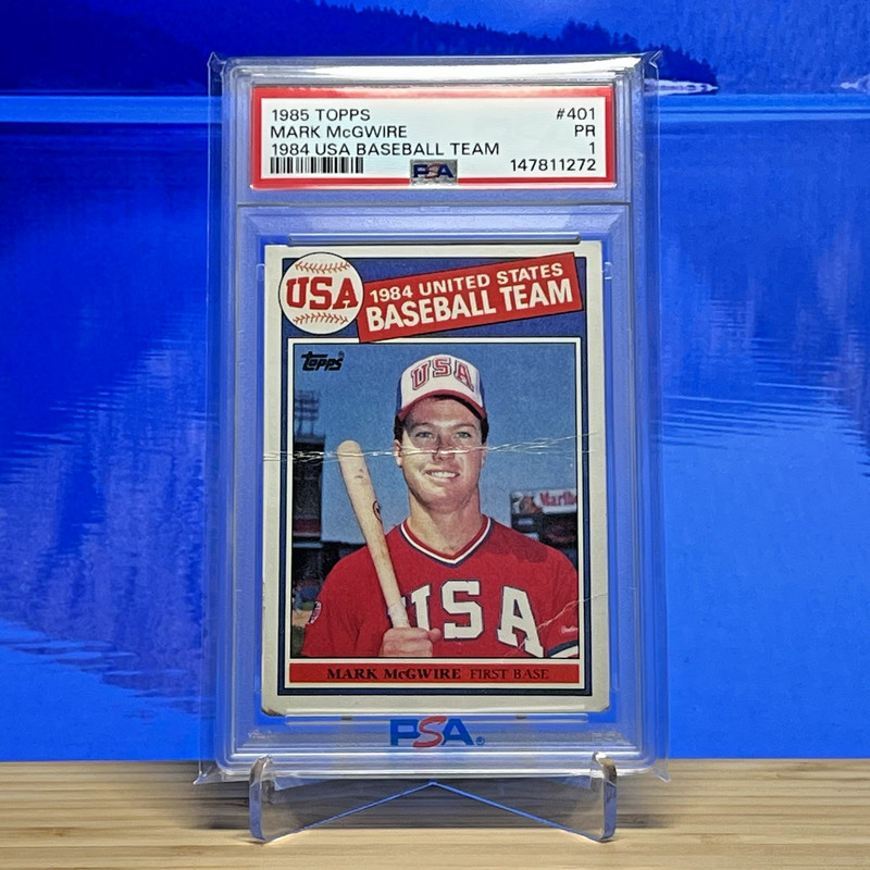 Mark McGwire RC #401 PSA 1 USA 1985 Topps Olympic Team Complete Your Ladder