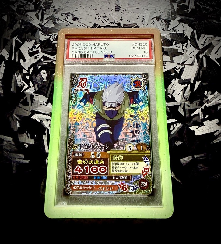 2006 DATA CARDDASS NARUTO ULTIMATE CARD BATTLE VOL.8 KAKASHI HATAKE PSA 10