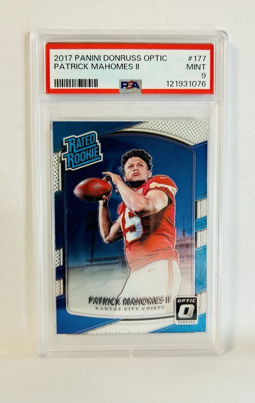 2017 Panini Donruss Optic Rated Rookies Patrick Mahomes II #177 Rookie **PSA 9**
