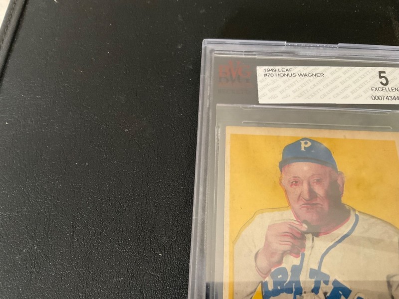 1949 LEAF BASEBALL #70 HONUS WAGNER BVG 5 EX view 2