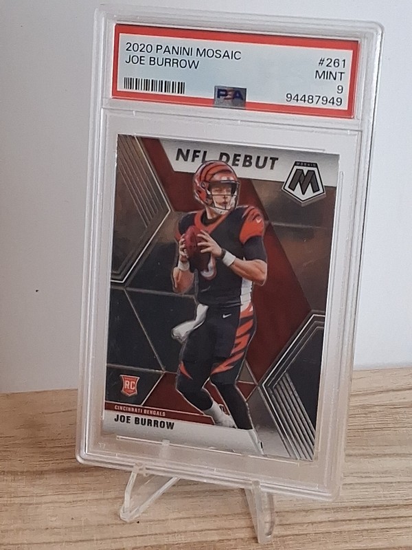 2020 Panini Mosaic - NFL Debut Joe Burrow #261 (RC) PSA 9