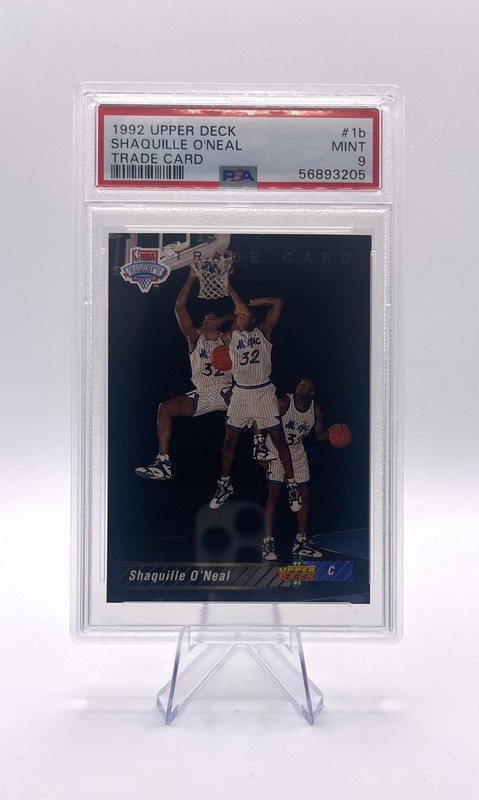 1992-93 Upper Deck Shaquille O'Neal ROOKIE RC #1B PSA 9 MINT HOF Trade Card