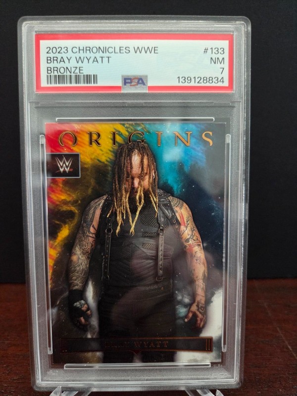 2023 CHRONICLES WWE BRONZE #133 BRAY WYATT PARALLEL WRESTLING CARD  PSA 7