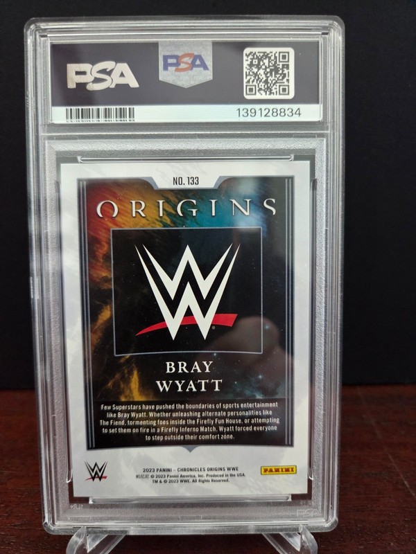 2023 CHRONICLES WWE BRONZE #133 BRAY WYATT PARALLEL WRESTLING CARD  PSA 7 view 2