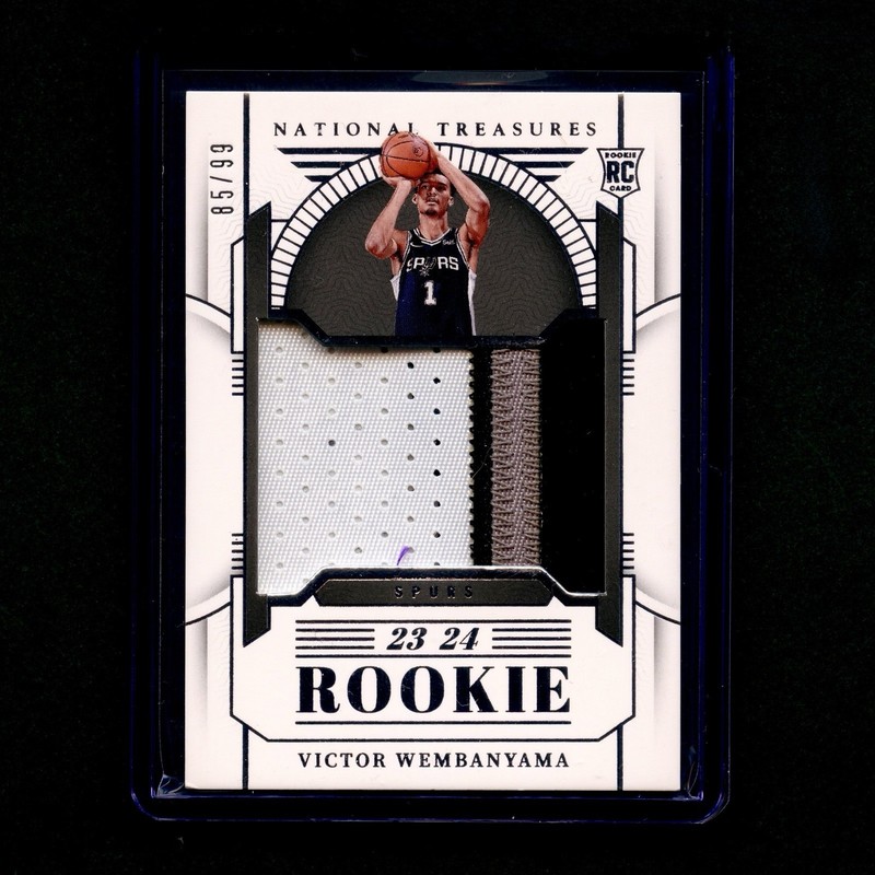 2023 National Treasures Victor Wembanyama Rookie Patch /99 RC Spurs TRUE