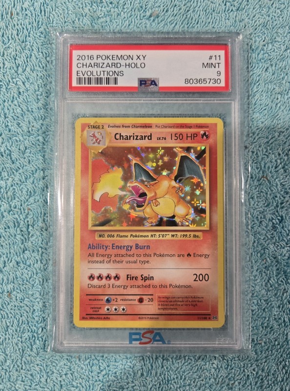 Pokémon TCG Charizard 2016 XY Evolutions Holo Rare Card PSA 9