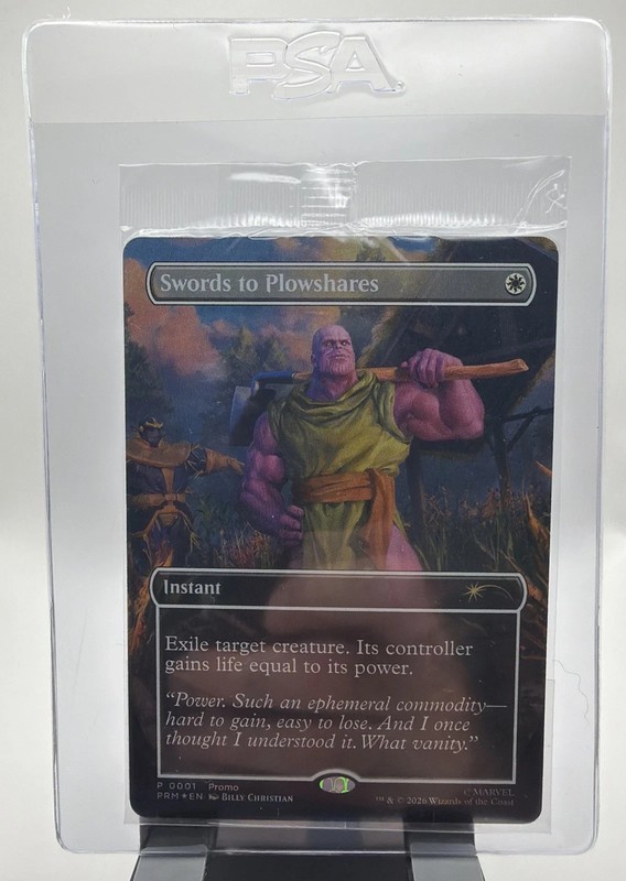 THANOS Magic the Gathering PSA Magazine Promo Swords to Plowshares Marvel Sealed