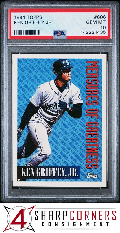 1994 TOPPS #606 KEN GRIFFEY JR. MARINERS HOF PSA 10
