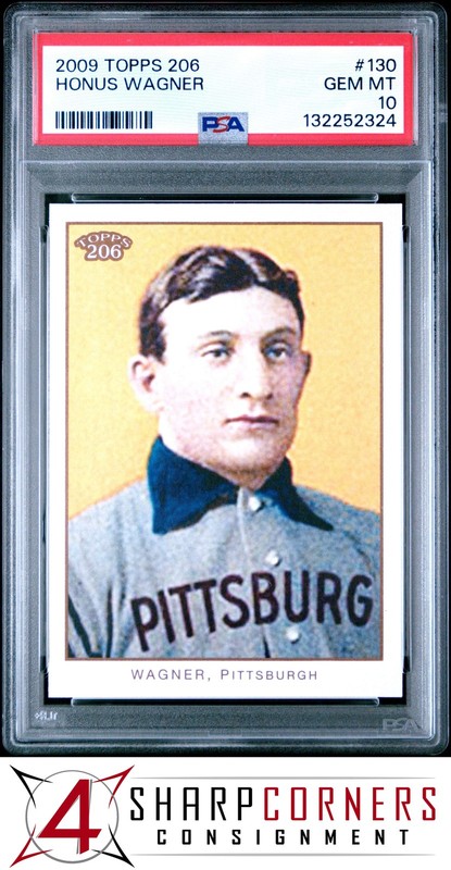 2009 TOPPS 206 #130 HONUS WAGNER HOF PSA 10