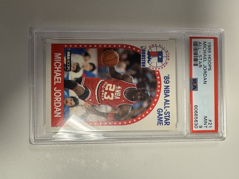 1989 Hoops #21 Michael Jordan All-Star PSA 9 Mint