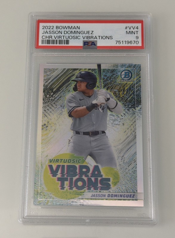 2022 Bowman Chrome Jasson Dominguez Virtuosic Vibrations PSA 9 Yankees