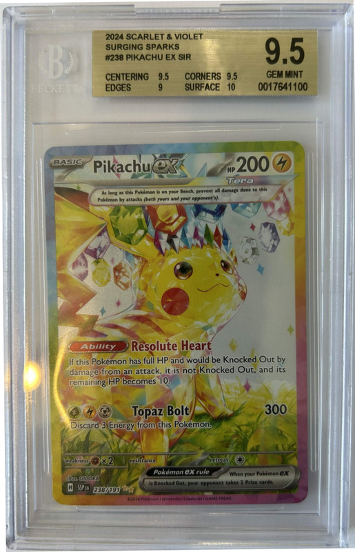 Pokemon Pikachu ex Surging Sparks Special Illustration Rare #238 BGS 9.5