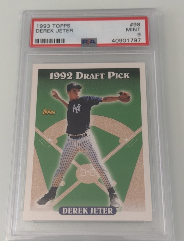 1993 Topps '92 Draft Pick Rookie #98 Derek Jeter PSA 9 MINT
