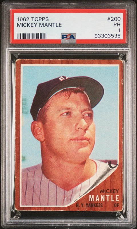 1962 Topps Mickey Mantle #200 PSA 1
