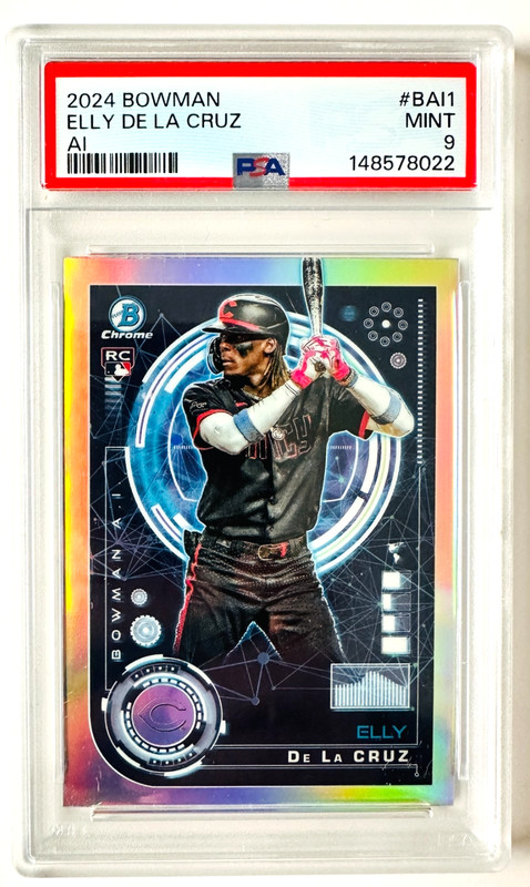 2024 Bowman Chrome Elly De La Cruz A.I. Refractor RC #BAI1 PSA 9 Reds Rookie!