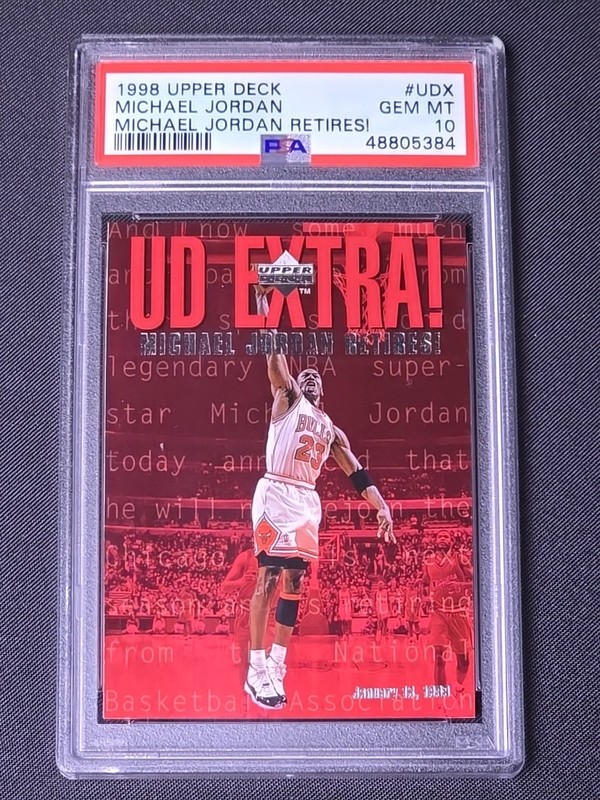 1998-99 Upper Deck Ud Extra Michael Jordan Insert Chicago Bulls #UDX PSA 10