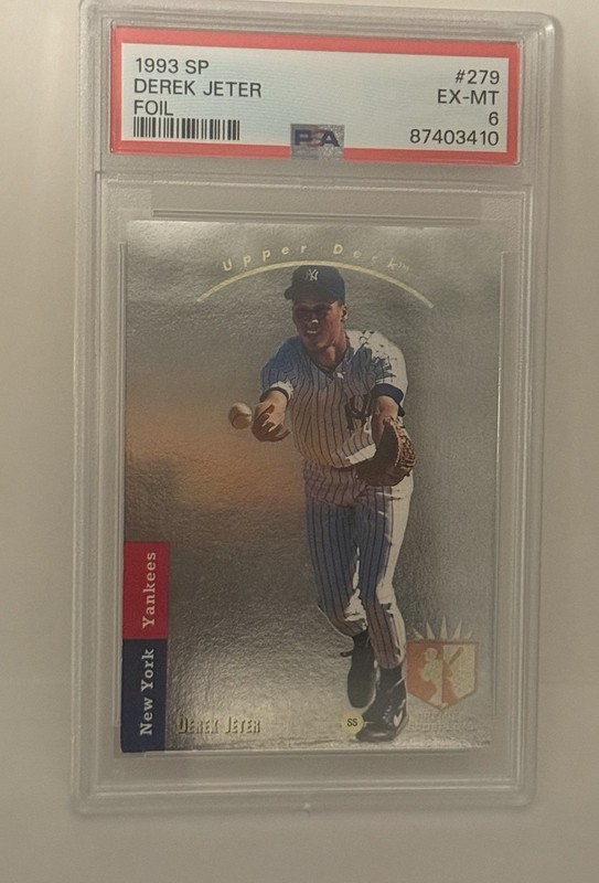 Upper Deck 1993 SP Premier Prospects Derek Jeter Foil #279 PSA 6 Yankees Rookie