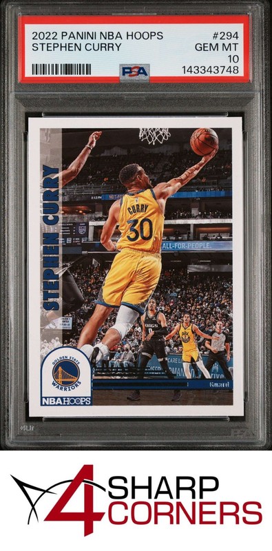 2022 PANINI NBA HOOPS #294 STEPHEN CURRY WARRIORS PSA 10