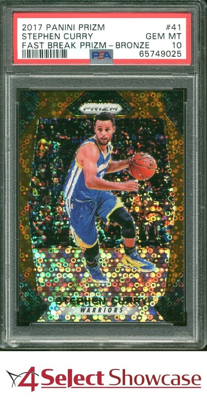 2017 PANINI PRIZM FAST BREAK PRIZM BRONZE #41 STEPHEN CURRY #/20 PSA 10