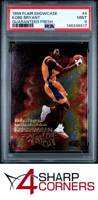 1999 FLAIR SHOWCASE GUARANTEED FRESH #4 KOBE BRYANT LAKERS HOF PSA 9