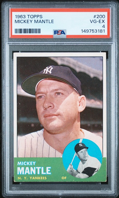 1963 Topps Mickey Mantle #200 PSA 4