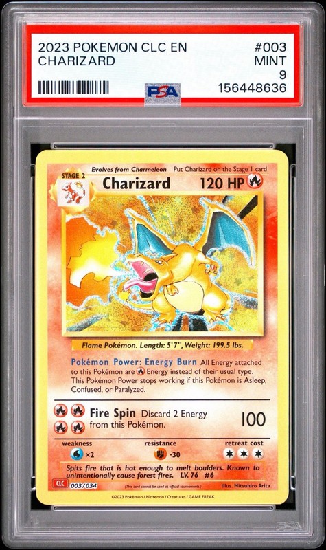 Pokemon TCG: Charizard 003/034 PSA 9 CLC Classic Collection
