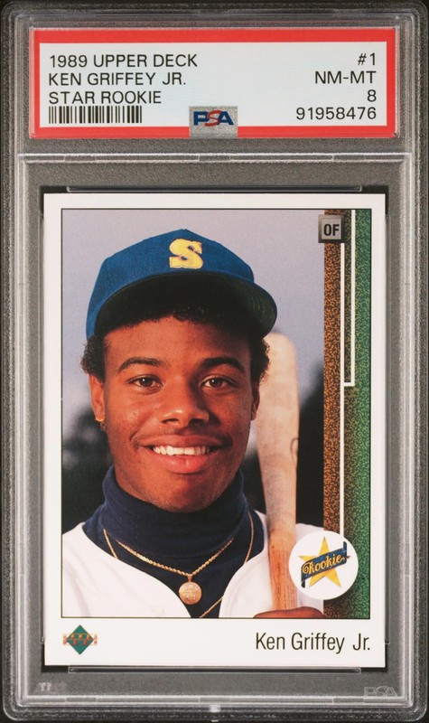 1989 Upper Deck Ken Griffey JR. #1 Star Rookie PSA 8