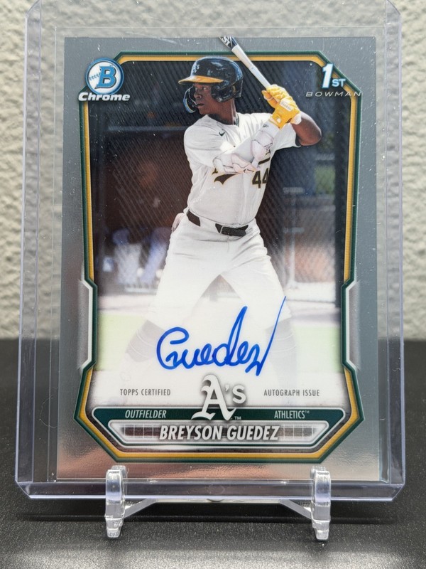 2026 1st Bowman Chrome Baseball Breyson Guedez Auto, Athletics